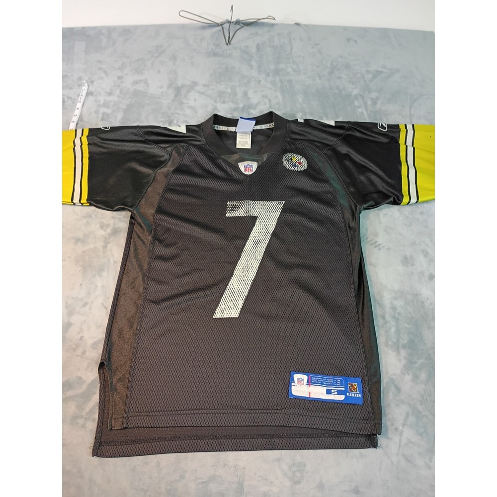 Reebok NFL Pittsburgh Steelers Ben Roethlisberger 7 Jersey Mens Small Black Mesh